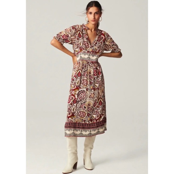 Ba&sh Paris boho midi dress - Picture 1 of 13